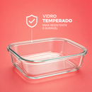 [LEVE 10 PAGUE 5] Potes Herméticos em Vidro Temperado e Tampa com Vedação a Vácuo Transparente + 5 Copos de Vidro Fumê